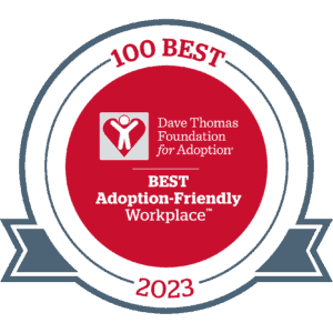 Adoption Friend Workplace Top 100 Award Badge