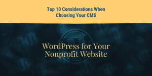 Banner Graphic: WordPress for Your Nonprofit Website