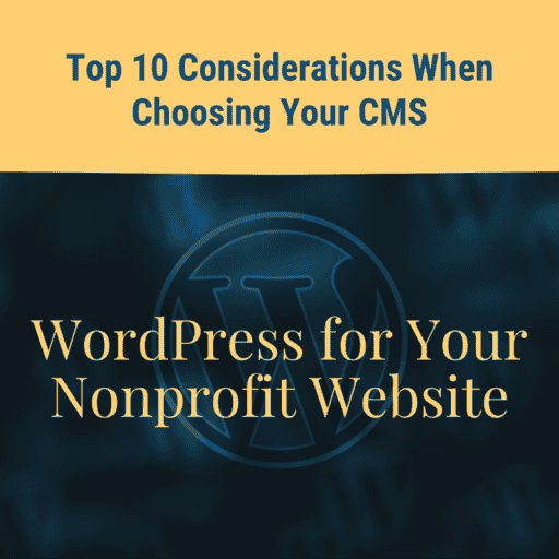 Banner Graphic: WordPress for Your Nonprofit Website